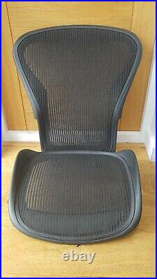 Herman Miller Aeron Chair Size B Black Seat & Back Full Mesh Set