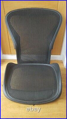 Herman Miller Aeron Chair Size B Black Seat & Back Full Mesh Set