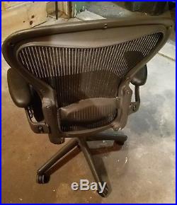 Herman Miller Aeron Chair Size B Blue with lumbar support