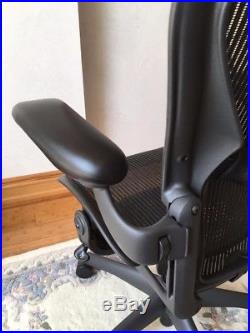 Herman Miller Aeron Chair Size B Fully Loaded Hardwood Casters