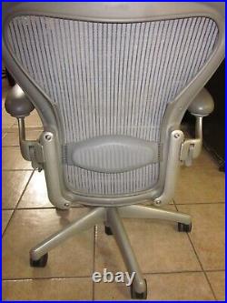 Herman Miller Aeron Chair Size B Graphite Color Gray