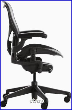 Herman Miller Aeron Chair Size B Graphite Posture Fit S/L- Fully Loaded