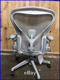 Herman Miller Aeron Chair Size B Medium Fully Adjustable Mineral Remastered New