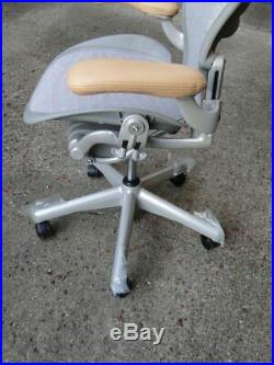 Herman Miller Aeron Chair Size B. Mineral and Satin Aluminum. Rare