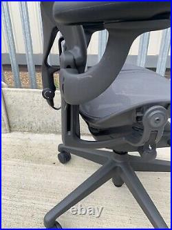 Herman Miller Aeron Chair Size B Remastered Model Graphite Computer Chair