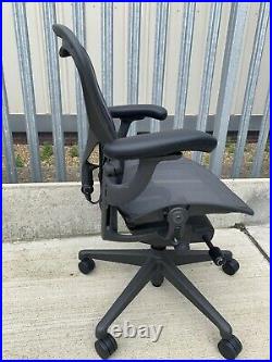 Herman Miller Aeron Chair Size B Remastered Model Graphite Computer Chair