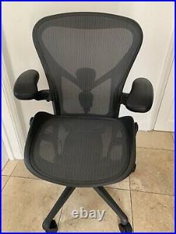 Herman Miller Aeron Chair Size B Remastered Model Graphite Computer Office Chair