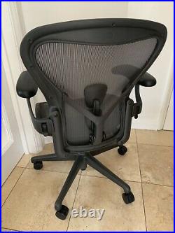 Herman Miller Aeron Chair Size B Remastered Model Graphite Computer Office Chair