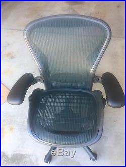 Herman Miller Aeron Chair Size B Used Rip in the seat