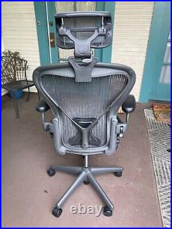 Herman Miller Aeron Chair Size B with Headrest