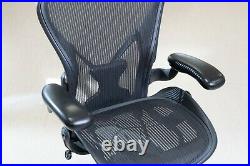 Herman Miller Aeron Chair Size B with Posture-Fit in Black