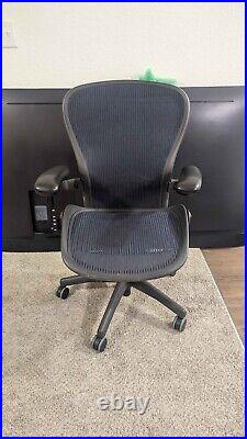 Herman Miller Aeron Chair Size C Blue Mesh