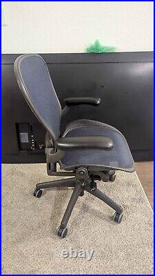 Herman Miller Aeron Chair Size C Blue Mesh