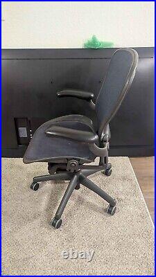 Herman Miller Aeron Chair Size C Blue Mesh