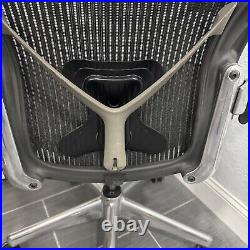 Herman Miller Aeron Chair Size C Fully Loaded Graphite/Polished Aluminum Read