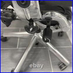 Herman Miller Aeron Chair Size C Fully Loaded Graphite/Polished Aluminum Read