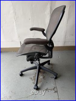 Herman Miller Aeron Chair Size C Soapstone Brown Rare Ergonomic Office Chair
