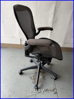 Herman Miller Aeron Chair Size C Soapstone Brown Rare Ergonomic Office Chair