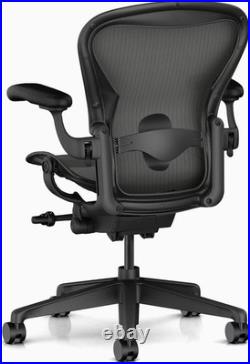 Herman Miller Aeron Chair Size a Graphite Fully Loaded Adjustable Arm Height T