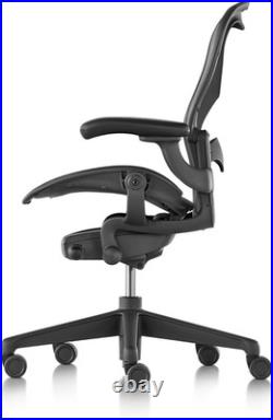 Herman Miller Aeron Chair Size a Graphite Fully Loaded Adjustable Arm Height T