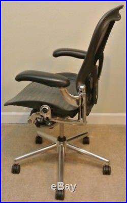 Herman Miller Aeron Chair Size c POLISHED Aluminum Rare