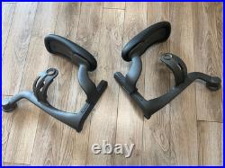 Herman Miller Aeron Chair Swing Arm Left & Right Set Fixed Armrest Pads included