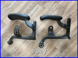 Herman Miller Aeron Chair Swing Arm Left & Right Set Fixed Armrest Pads included