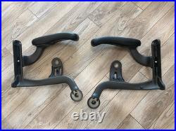 Herman Miller Aeron Chair Swing Arm Left & Right Set Fixed Armrest Pads included