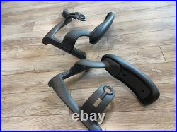 Herman Miller Aeron Chair Swing Arm Left & Right Set Fixed Armrest Pads included