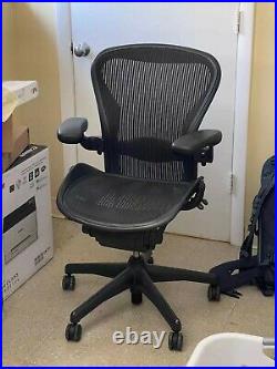 Herman Miller Aeron Chair Used Size B Fully Loaded (Black Chair)