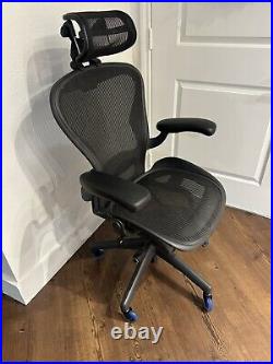 Herman Miller Aeron Chair With ErgoWorks Headrest
