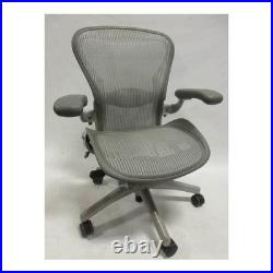 Herman Miller Aeron Chair with Lumbar Pad, Size B, in Titanium