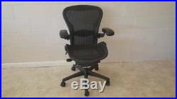 Herman Miller Aeron Chairs, Fully Loaded, Black, Excellent Condition, Size B