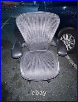 Herman Miller Aeron Classic Graphite Ergonomic Chair Size B fully loaded