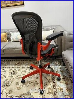 Herman Miller Aeron Classic In Lipstick-Red Color With Posture-Fit Lumbar
