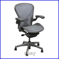 Herman Miller Aeron Classic Office Chair Size B PostureFit Lumbar Support Zinc
