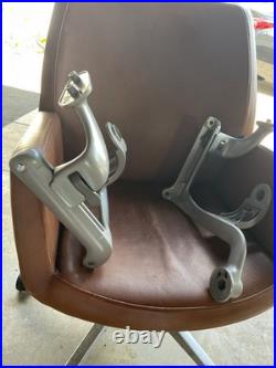 Herman Miller Aeron Classic Pair Swing Arm Yokes in Titanium (After 06/04)
