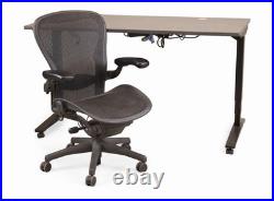 Herman Miller Aeron Classic & Uplift Electric Standing Desk Size C 9.5/10