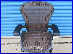 Herman Miller Aeron Copper Brown Black Office Chair AE123AWB BK 3D08 Pneumatic