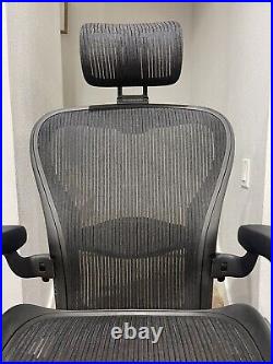 Herman Miller Aeron Desk Gaming Chair Fully Loaded With Lumbar Support Headrest