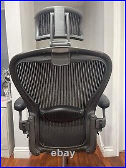 Herman Miller Aeron Desk Gaming Chair Fully Loaded With Lumbar Support Headrest