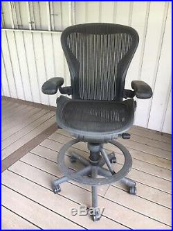 Herman Miller Aeron Drafsmans Chair, Size C Previously Owned, Never Used