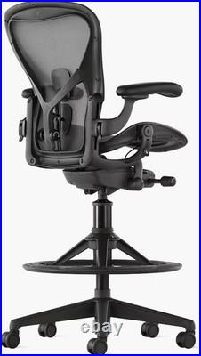 Herman Miller Aeron Drafting Chair Remastered Fully Loaded 9.5 Size B