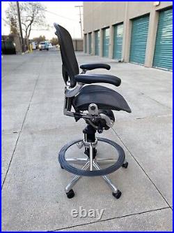 Herman Miller Aeron Drafting Chair/ Stool Size B Fully Loaded Posture Fit Kit
