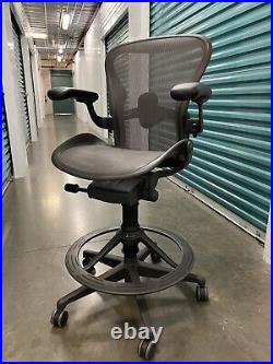 Herman Miller Aeron Drafting Chair/ Stool Size B Standard Tilt