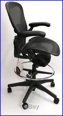 Herman Miller Aeron Drafting Stool Size B Chair Fully Featured