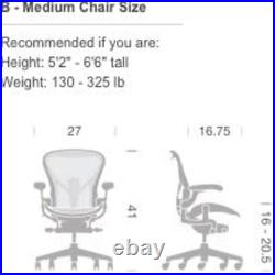 Herman Miller Aeron Ergonomic Chair Size B Graphite