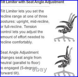 Herman Miller Aeron Ergonomic Chair Size B, Graphite