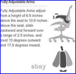 Herman Miller Aeron Ergonomic Chair Size B, Graphite