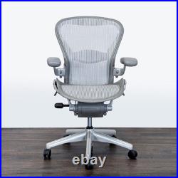 Herman Miller Aeron Ergonomic Office Chair Light Gray Mesh